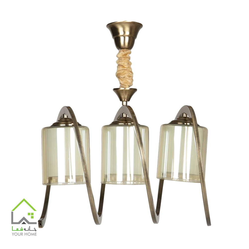 لوستر دو شعله فنری